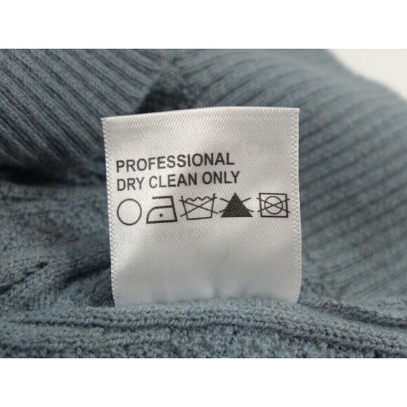 E3 by Etcetera Sweater Womens XS Blue Cable Knit Wool-Blend V-Neck - Picture 11 of 14